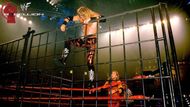 The pair faced off in a cage at the Rebellion 2001 event.